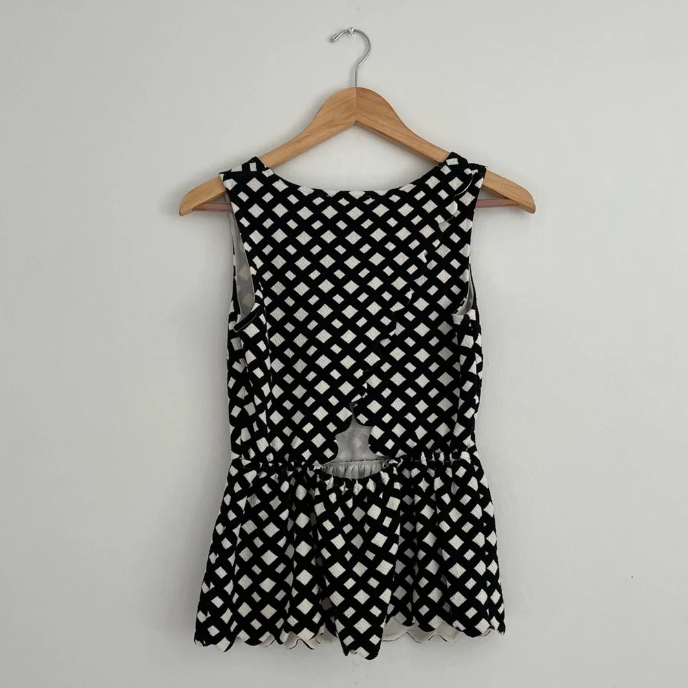 Anthropologie Postmark Scallop Peplum Top